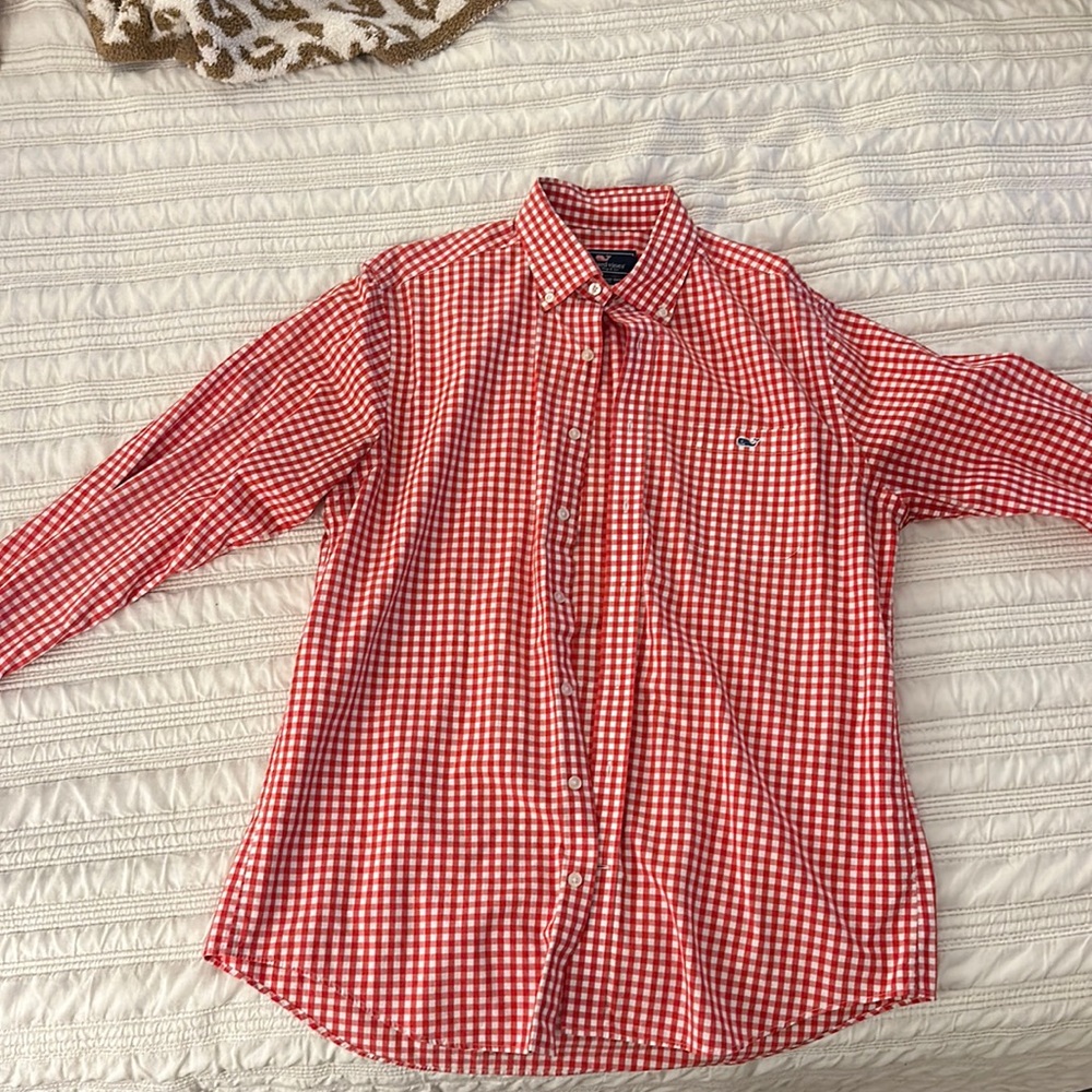 Vineyard Vines Slim Fit Tucker Red Oxford